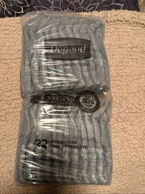 Depend Fresh Protection XXL Gray Disposable Underwear for Men - 22 Count